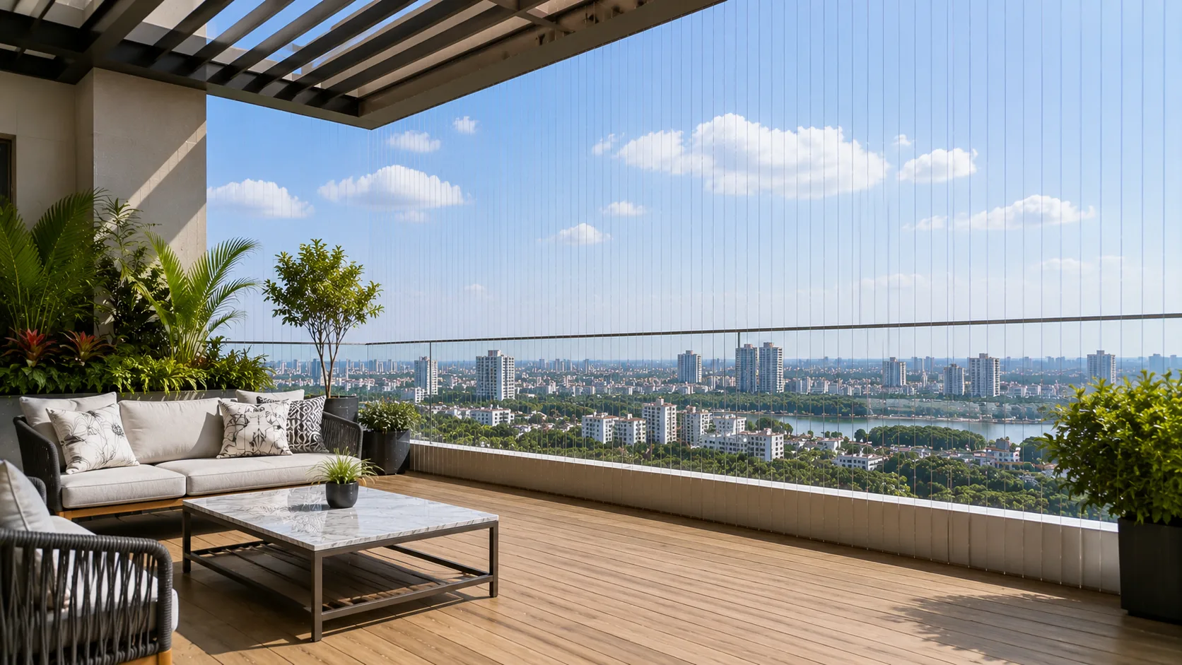 Terrace Invisible Grills in Hyderabad